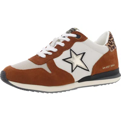 Vintage Havana Rock Womens Mixed Media Leather Casual And Fashion Sneakers In Multi