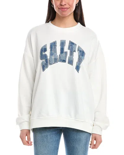 Vintage Havana Salty Fleece Sweatshirt In White