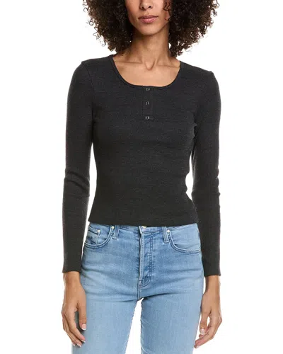 Vintage Havana Seamless Henley In Black