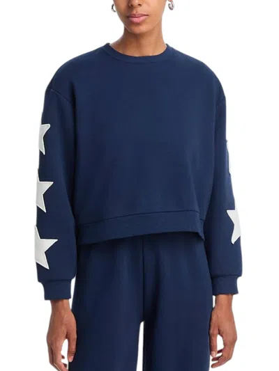 Vintage Havana Seeing Stars Spring Fleece Sweatshirt In Navy In Blue