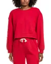 Vintage Havana Star Applique Fleece Sweatshirt In Red