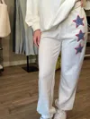 Vintage Havana French Terry Joggers In White