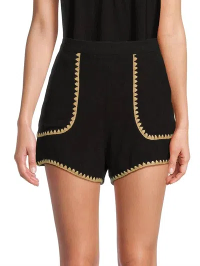 Vintage Havana Stich Shorts In Black