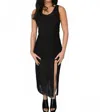 Vintage Havana Stretch Mesh Maxi Dress In Black In Black