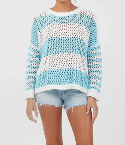 Vintage Havana Stripe Tropical Crew In Blue