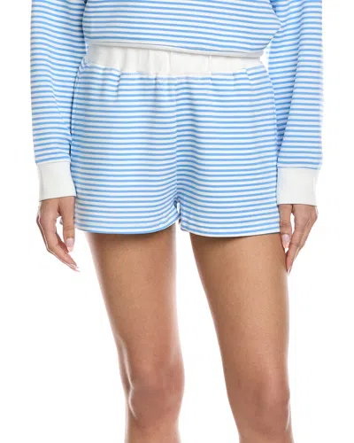 Vintage Havana Striped Cloud Fleece Short In Blue
