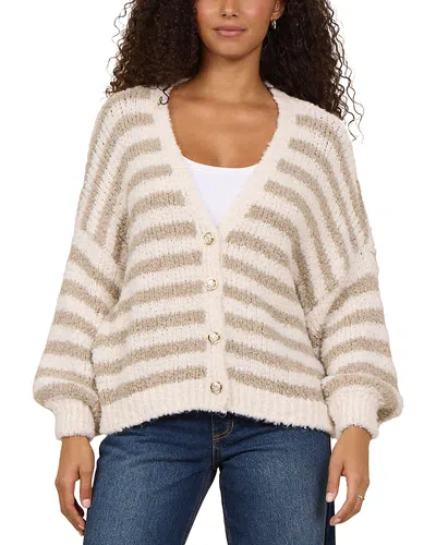 Vintage Havana Striped V Neck Cardigan In Multi