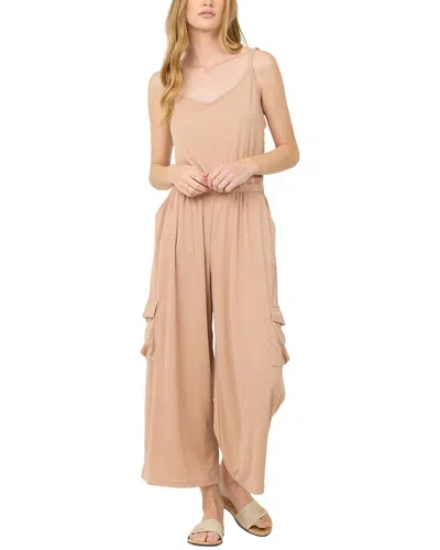 Vintage Havana Suede Knit Jumpsuit In Neutral