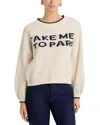 Vintage Havana Take Me To Paris Sweater In White