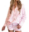 Vintage Havana Tropicana Dream Button Up Shirt In Pink In Pink