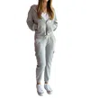 Vintage Havana Tween's Zip Up Hoodie In Heather Grey In Green