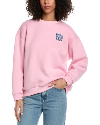 Vintage Havana Ultra Fleece Crewneck Sweatshirt In Pink