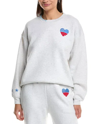 Vintage Havana Usa Embroidered Surfwash Crewneck Sweatshirt In Gray