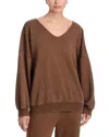 Vintage Havana V Neck Sweatshirt In Brown