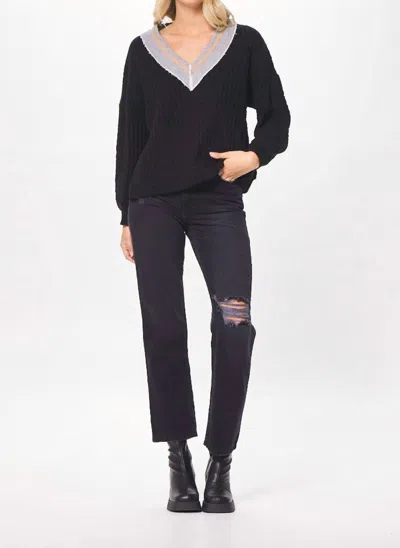 Vintage Havana Varsity Sweater In Black