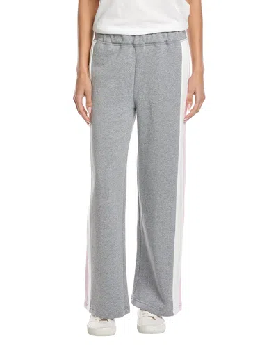 Vintage Havana Fleece Colorblock Wide Leg Pants In Vintage In Gray