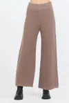 Vintage Havana Waffle Knit Flared Pant In Heather Brown In Brown