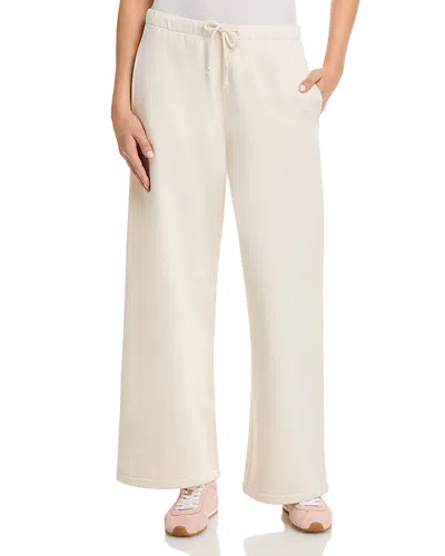 Vintage Havana Washed Vanilla Heavyweight Garment Dye Wide Leg Pants In White