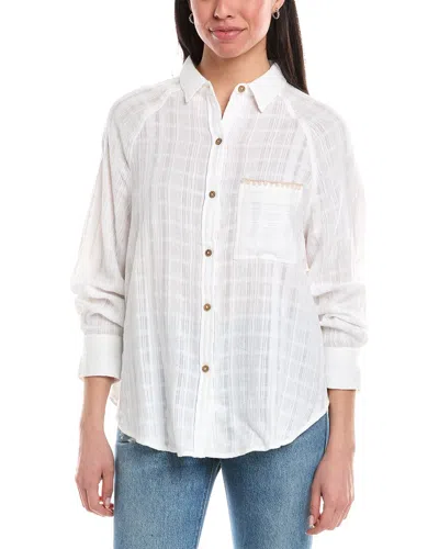 Vintage Havana Whipstitch Shirt In White