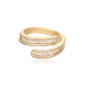 Vintage Havana Women's Amber Ring In Gold In Silver