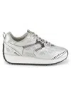 Vintage Havana Women's Apollo Mesh Low Top Sneakers In Black Silver