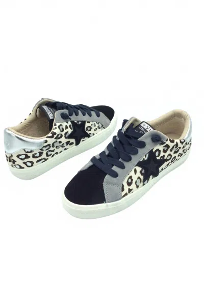 Vintage Havana Women's Cheetah Star Laceup Sneakers In Tan In Blue