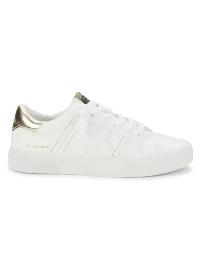 Vintage Havana Women's Cortez Metallic Trim Sneakers In White
