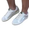 Vintage Havana Women's Cracked Gold Star Sneaker In Taupe In Grey