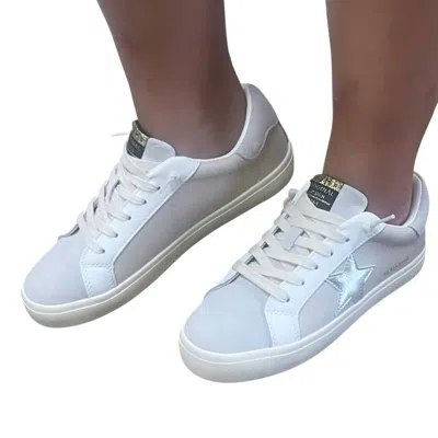Vintage Havana Women's Cracked Gold Star Sneaker In Taupe In Grey