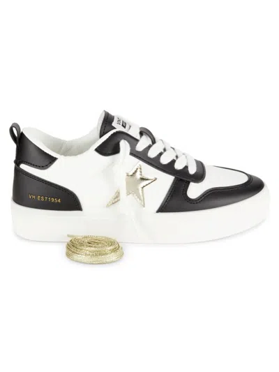 Vintage Havana Women's Dakota Star Mixed Media Low Top Sneakers In Blackwhite