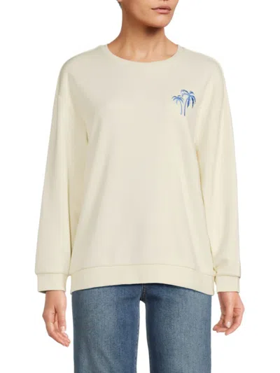 Vintage Havana Women's Embroidered Logo Sweatshirt In Blue