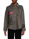 Vintage Havana Star Shacket In Grey In Storm