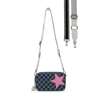 Vintage Havana Women's Hot To Trot Checkered Crossbody In Denim