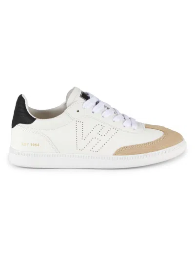 Vintage Havana Women's Low-top Wingtip Sneakers In White Taupe