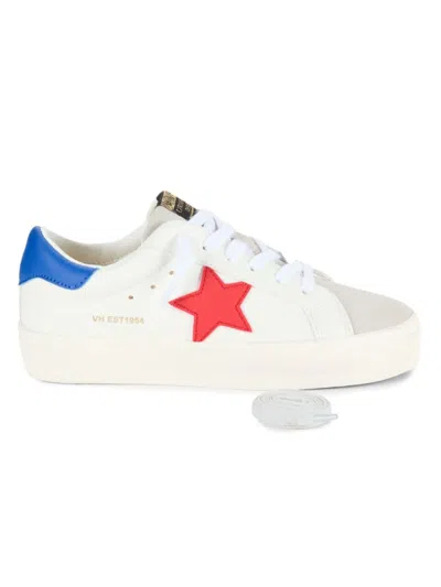 Vintage Havana Women's Lucy Star Sneakers In White Red Blue