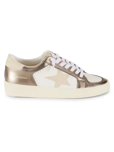 Vintage Havana Women's Martha Metallic Trim Low Top Sneakers In Rose Gold