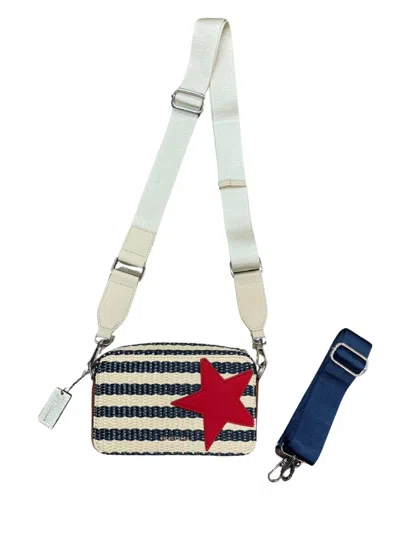 Vintage Havana Women's Meme Mini Handbag In Blue Rafia