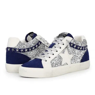 Vintage Havana Women's Navy Vamp Sneakers In Blue/silver