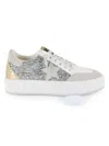 Vintage Havana Women's Sandy Leather & Faux Leather Embroidered Sneakers In Silver