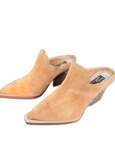 Vintage Havana Women's Suede Mule Boots In Cognac In Brown