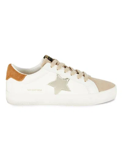 Vintage Havana Women's Viola Colorblock Low Top Sneakers In White Camel