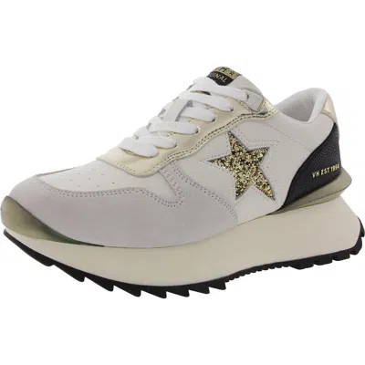 Vintage Havana Womens Glitter Leather Casual And Fashion Sneakers In Multi