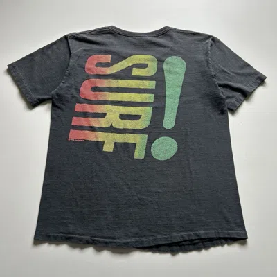 Pre-owned Vintage Hobie T-shirt 1986 80's Surf Skate Faded Black Large