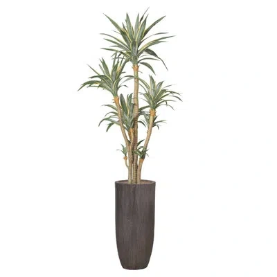 Vintage Home 102" Artificial Agave Tree In Pot In Green