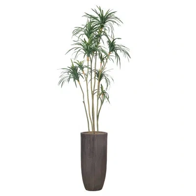 Vintage Home 94" Artificial Dragon Tree Tree In Pot In Brown