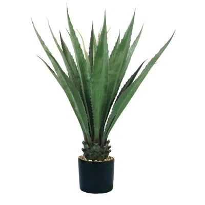 Vintage Home Panama 43'' Faux Agave Plant In Pot Liner In Dark Green