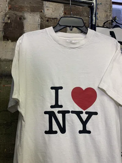 Pre-owned Vintage I Ny Vtg Tee Travis Scott Style In White