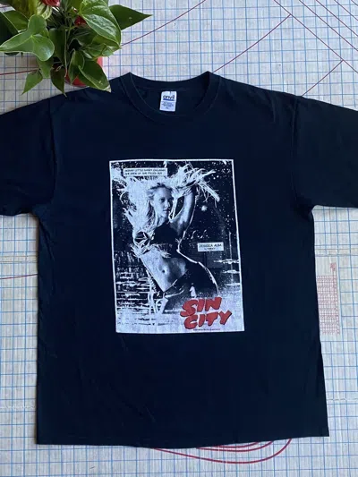 Pre-owned Vintage Jessica Alba Sin City Movie Promo Poster Tee Size Xl In Black