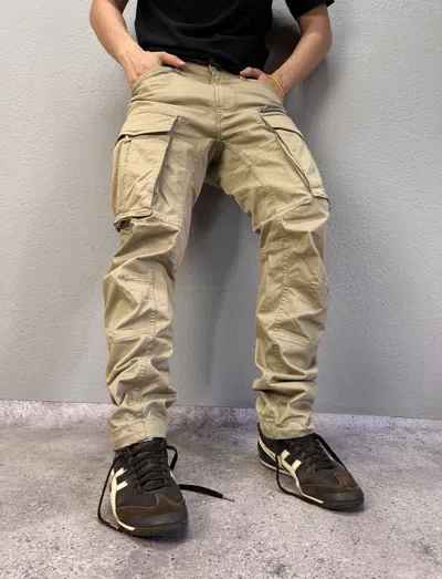 Pre-owned Vintage Junya Watanabe Style G Star Raw Bondage Cargo Pants In Brown