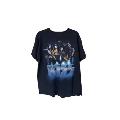 Pre-owned Vintage Kiss Front Print Tour Tee In Black